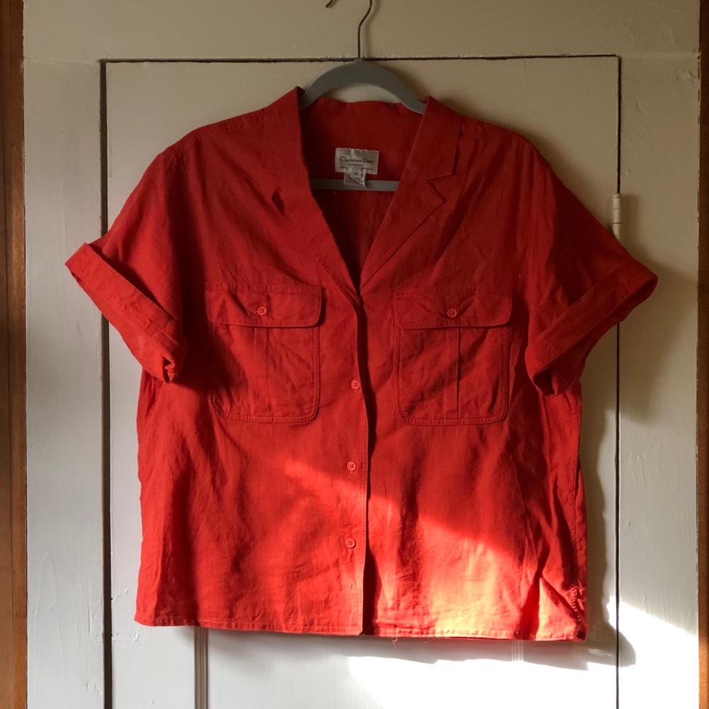 Dior Red Button up